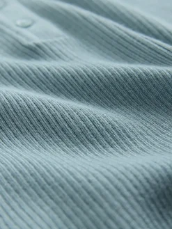 The Set 3 Pack Knitted Ribbed Polo Tops Brown/Neutral/Blue Best