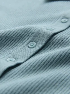 The Set 3 Pack Knitted Ribbed Polo Tops Brown/Neutral/Blue Best