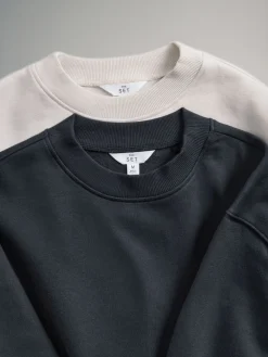 The Set 2 Pack Knot Front Sweatshirt Navy/Cream