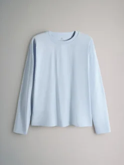 The Set 7 Pack Long Sleeve T-Shirts Navy/Blue/Red/Green/Light Blue/Stone Brown/White Online