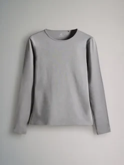 The Set 7 Pack Long Sleeve Crew Neck T-Shirts Stripe/Black/Grey/White Sale