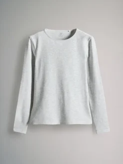 The Set 7 Pack Long Sleeve Crew Neck T-Shirts Stripe/Black/Grey/White Sale