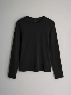 The Set 7 Pack Long Sleeve Ribbed T-Shirts Black/White/Grey Marl/Charcoal/Brown/Taupe Brown Online