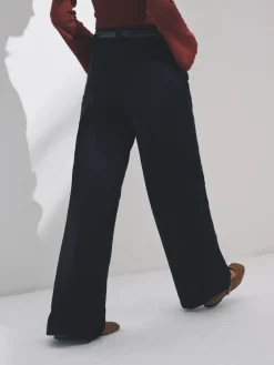 The Set 2 Pack Low Rise Wide Leg Denim Jeans Black/Mid Blue New