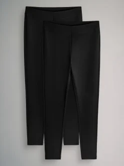 The Set 2 Pack Ponte Leggings Black Clearance
