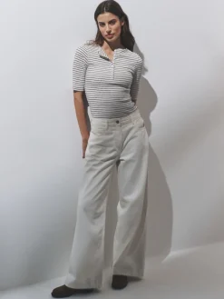 The Set 4 Pack Ribbed Half Sleeve Henley T Shirt Navy/Light Blue/White/Stripe Outlet