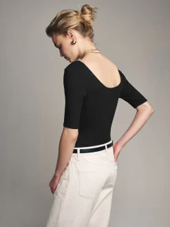 The Set 3 Pack Ribbed Long Sleeve Bodysuits Black/Grey/White Outlet