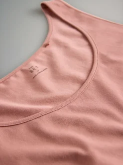 The Set 7 Pack Scoop Neck Vests Chocolate Brown