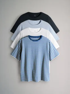 The Set 4 Pack Short Sleeved Relaxed T-Shirts Multi Sale