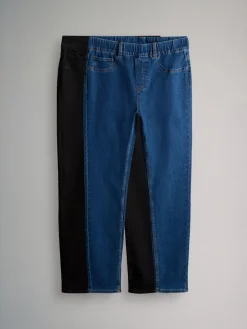 The Set 2 Pack Skinny Denim Jeggings Dark Blue/Black Best