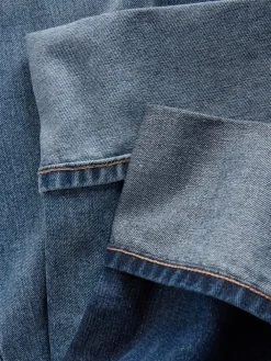 The Set 2 Pack Wide Leg Turn Up Hem Jeans Mid Blue/Dark Blue Sale