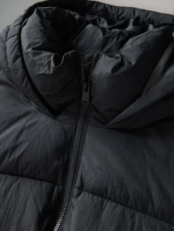 The Set Hooded Longline Padded Midi Coat Black Online