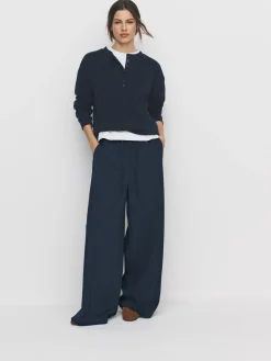 The Set Khaki Green/Navy Blue Wide Leg Side Stripe Trackpants 2 Pack Sale