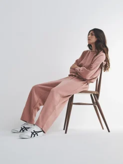 The Set Pink Oversized Raglan Sweatshirt and Barrel Leg Jogger Co-Ord Set Online