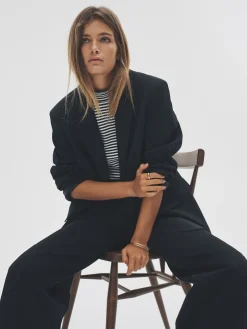 The Set Single Breasted Blazer Black Online