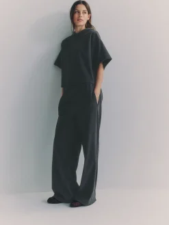 The Set Soft Touch Ribbed Sweat Hoodie And Joggers Set Grey Best