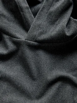 The Set Soft Touch Ribbed Sweat Hoodie And Joggers Set Grey Best