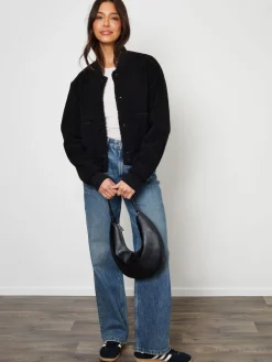 Threadbare Borg Bomber Jacket Black New