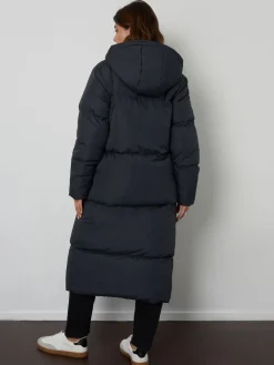 Threadbare Maxi Puffer Jacket Black Hot