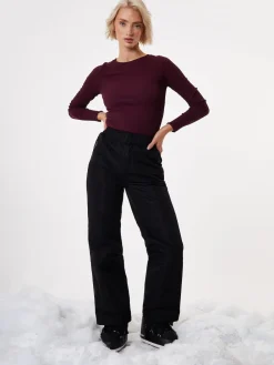 Threadbare Black Padded Ski Trousers