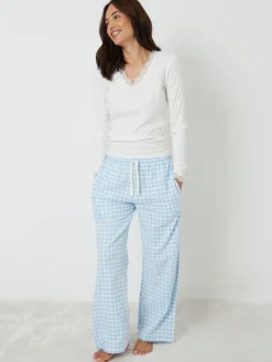 Threadbare Cotton Long Sleeve Pyjamas Set Blue Sale