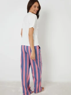 Threadbare Blue Graphic Print Short Sleeve Pyjamas Set Clearance