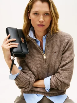 Tommy Hilfiger Heritage Monogram Plaque Clutch Black Sale