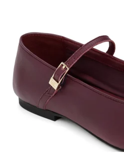 Tommy Hilfiger Red Leather Mary Jane Ballerinas