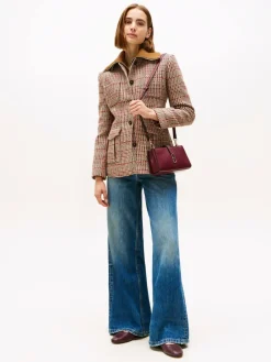 Tommy Hilfiger Red Leather Mary Jane Ballerinas