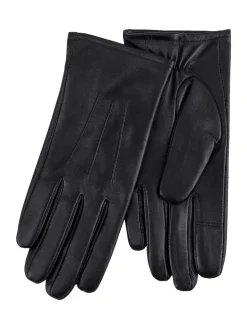 Totes 3 Point Smartouch Winter Leather Gloves Black Clearance