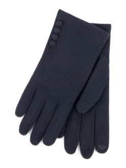 Totes Blue Thermal SmarTouch Gloves With Button Details Sale