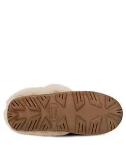 Totes Brown Ladies Isotoner Real Suede Bootie Slippers Sale