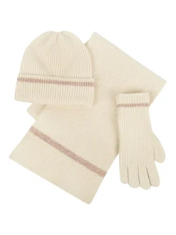 Totes Cream Toasties Ladies Knitted Hat Scarf and Gloves Gift Set Sale