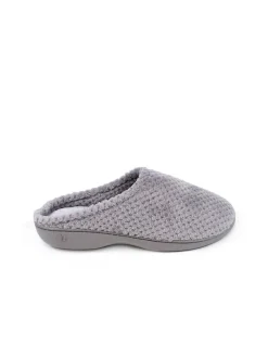 Totes Grey Isotoner Popcorn Terry Mules Slippers Best