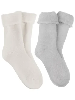 Totes Natural Ladies Brushed Thermal Bed Socks 2 Pack Best