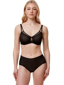 Triumph Non Padded Signature Sheer Minimiser Bra Black New