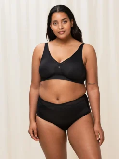 Triumph Non Wired True Shape Sensation Minimizer Bra Black New