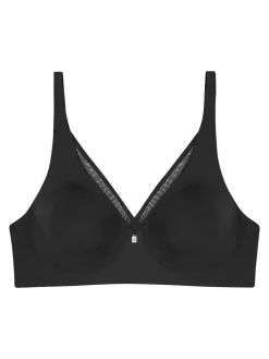 Triumph Non Wired True Shape Sensation Minimizer Bra Black New