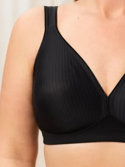 Triumph Modern Soft Cotton Non Wired Bra Black Hot