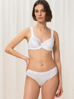 Triumph Non Padded Modern Lace Cotton Wired Bra White Online