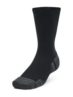 Under Armour Crew Performance Tech Crew Socks 3 Pack Black New