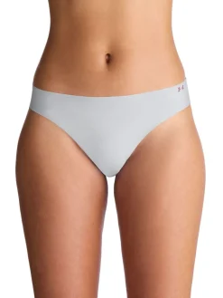 Under Armour Grey No Show Pure Stretch Thongs 3 Pack