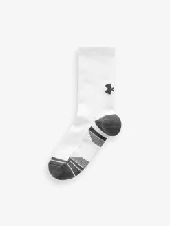 Under Armour Crew Performance Tech Crew Socks 3 Pack White Clearance