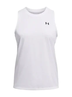 Under Armour White UA Tech Tank Solid T-Shirt Clearance