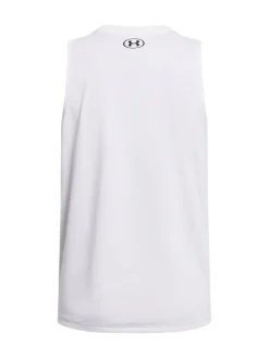 Under Armour White UA Tech Tank Solid T-Shirt Clearance