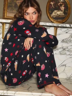 Urban Threads Navy Hot Chocolate Short Pyjamas Set Sale