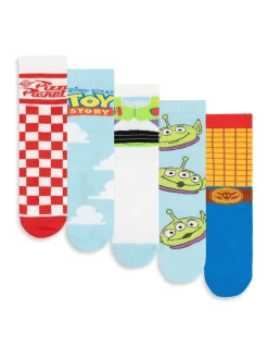 Vanilla Underground Blue Disney Toy Story Unisex Multicoloured Multi Character Calf Socks Set of 5 New