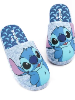 Vanilla Underground Blue Stitch Womens Winter Mule Slippers