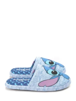 Vanilla Underground Blue Stitch Womens Winter Mule Slippers