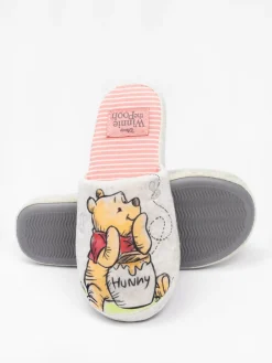 Vanilla Underground Ecru Winnie the Pooh Womens Winter Mule Slippers Sale